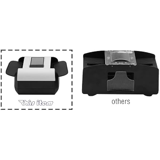 rayihni آلة خلط الورق، بطارية قابلة لإعادة الشحن مدمجة، خلط تلقائي بالكامل، تتوقف تلقائيًا عند الانتهاء، صغيرة ومحمولة، للبوكر، أونو ومعظم ألعاب الورق. - Image 5